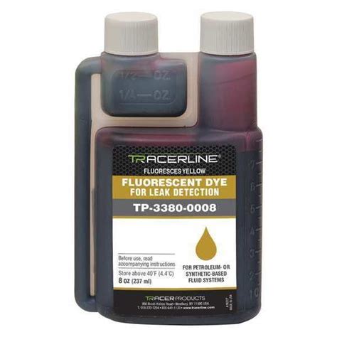 Tracerline Yellow Fluorescent Leak Detection Dye Tp 3380 0008 Zoro