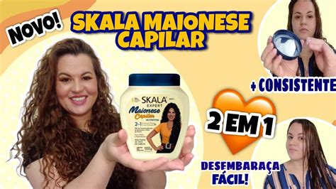 Novo Skala Maionese Capilar Nutritiva Em No Cabelo Ondulado Gi