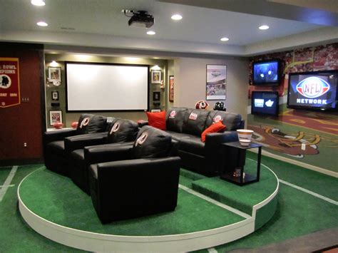 70 Man Caves In Finished Basements And Elsewhere Football Man Cave