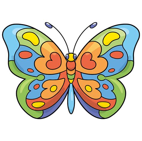 How To Draw A Rainbow Butterfly Really Easy Drawing Tutorial