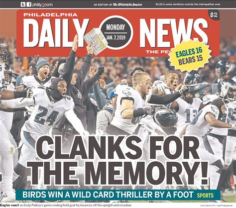 Eagles ‘bearly Escape Chicago To Play Another Day The Front Pages