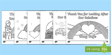 Free Thank You Community Helpers Coloring Sheets Twinkl