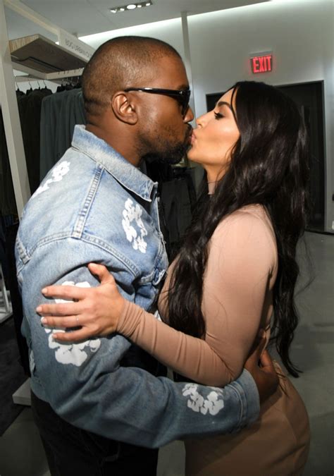 Kim Kardashian And Kanye West Passionately Kiss At Skims Event Pics