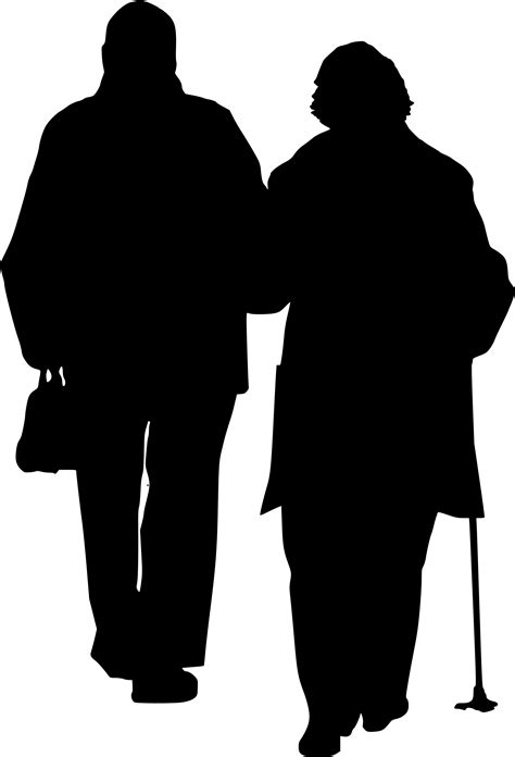 10 Elderly Old Person Silhouette (PNG Transparent) | OnlyGFX.com png image