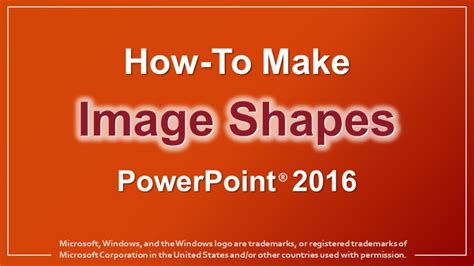 How To Make Image Shapes In Powerpoint 2016 Youtube
