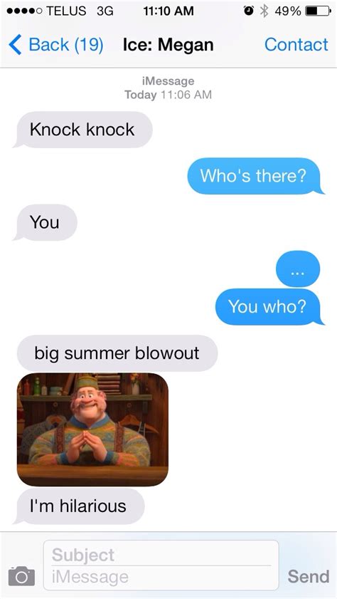 Picture My Sister Thought It Would Be Funny To Text Me Knock Knock