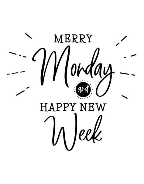 Marry Monday Happy New Week Quote Stock Vector Royalty Free