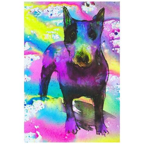 English Bull Terrier Watercolour Painting Print Dog T For Etsy