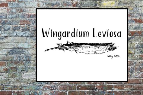 Enjoy reading and share 1 famous quotes about leviosa harry potter with everyone. Wingardium Leviosa Harry Potter book quote spell print | Etsy