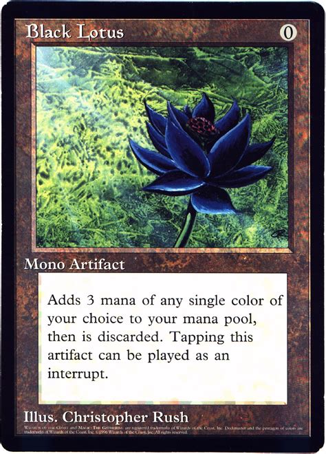 The true power of this famous card comes because of an advantage known as turn zero. Black Lotus: the $100,000 Magic card » Club Adipose