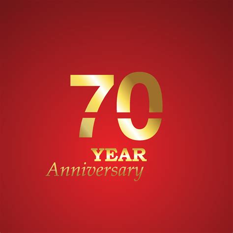Ilustración De Diseño De Plantilla De Vector De Logotipo De Aniversario De 70 Años 2052564