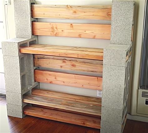 How To Make A Cinder Block Shelving Unit