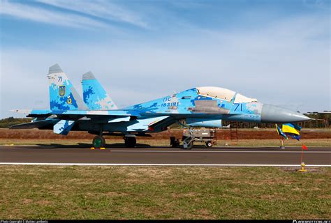 71 Ukrainian Air Force Sukhoi Su 27ub Photo By Matteo Lamberts Id