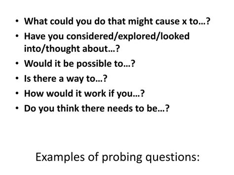 Ppt Coaches Guide To Probing Questions Powerpoint Presentation Free