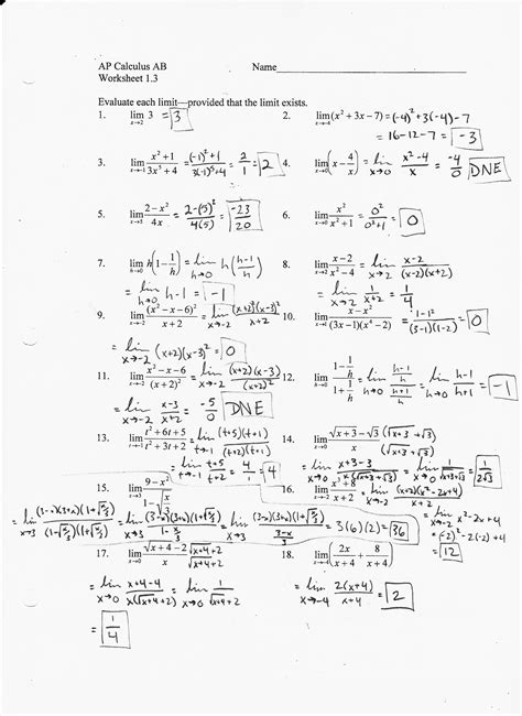 Ap Calculus Derivatives Worksheet