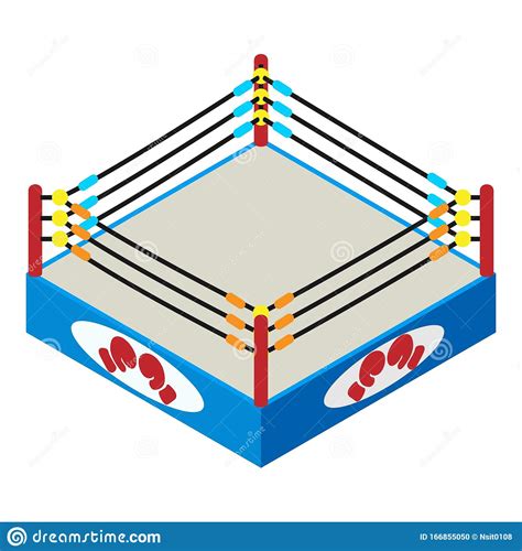 Boxing Arena Icon Isometric Style Stock Vector Illustration Of Hold