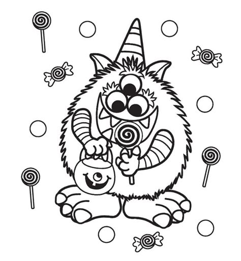 Halloween Coloring Pages Monsters | Panarukan Colors
