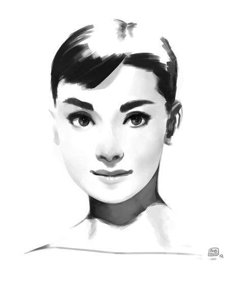 Audrey Hepburn Speedpaint By Bib0un On Deviantart
