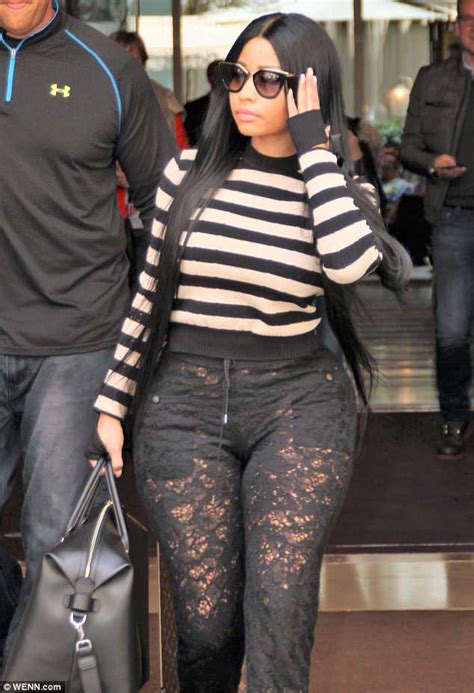 Nicki Minaj Slips Her Hourglass Curves Into Saucy Lace Trousers Daily Mail Online