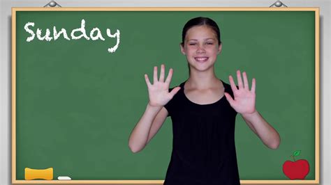 The 7 Days Of The Week In Sign Language Youtube