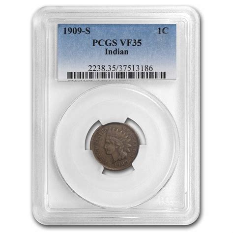 Buy 1909 S Indian Head Cent Vf 35 Pcgs Apmex