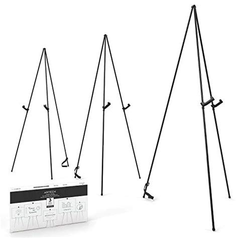Arteza Display Stand Pack Of 6 63 Inches Height Black Portable Pack