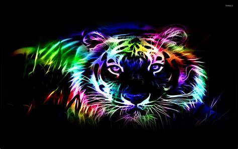 Tiger Neon Tier Coole Hintergrundbilder Coole Bilder Mit Springende