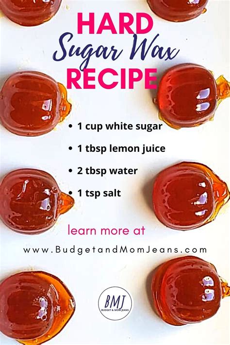 diy hard sugar wax recipe in 2021 wax hair removal sugar wax recipe sugar waxing