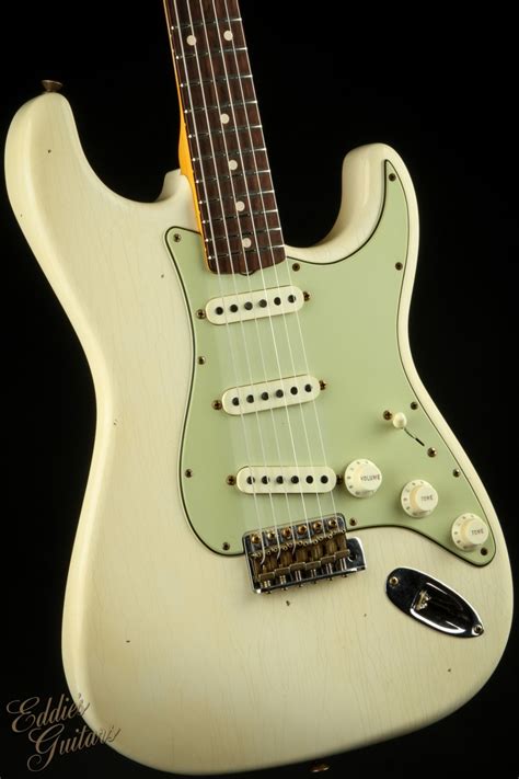 Fender Custom Shop Limited 62 63 Stratocaster Journeyman Relic Aged Olympic White Eddie S