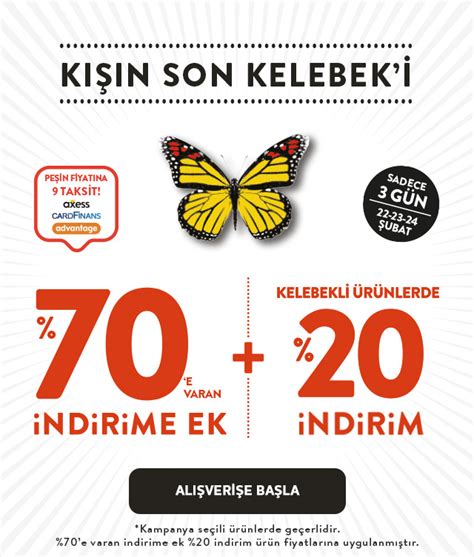 İndirim Mi Hemen 🦋kışın Son Kelebeki 70e Varan İndirime Ek