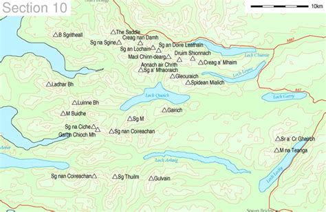 Munro Map Of Scotland Knoydart And Glen Shiel Regions