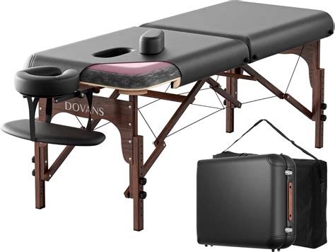 dovans professional massage table portable 2 fold premium memory foam reinforced