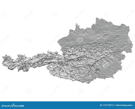 Relief Map Of Austria Stock Vector Illustration Of Vienna 173773912