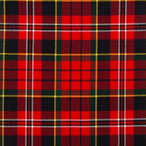 Macpherson Red Modern Medium Weight Tartan Fabric Lochcarron Of Scotland