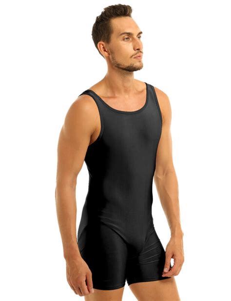 men adult lycra short tank unitard dancewear biketard leotard bodysuit jumpsuit ebay