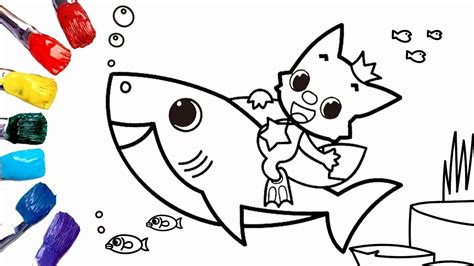 Sing, dance and color wonderful images baby shark, pinkfong and other popular characters from music videos on youtube channel. 28 Baby Shark Coloring Page in 2020 | Shark coloring pages, Bunny coloring pages, Coloring pages