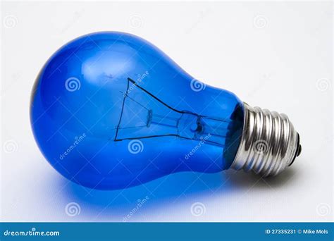 Blue Light Bulb Stock Image Image Of Generation Glass 27335231
