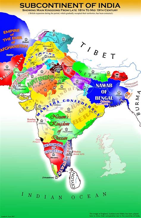 Map Of India Map Of The Indian Sub Continent Showing Nati Flickr