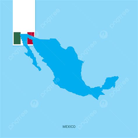 Mexico Country Vector Hd Png Images Mexico Country Map With Flag Over