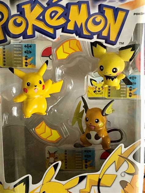 Tomy Pokemon Evolution 3 Pack Pichu Pikachu And Raichu Figure W 3