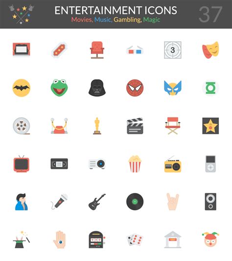 Entertainment Icons Pack Graphicsfuel