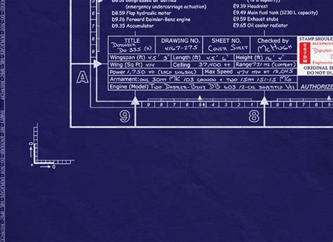 Blueprint Do 335 Pfeil Frank Aviation