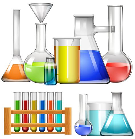 Glass Beakers And Test Tubes 299652 Vector Art At Vecteezy