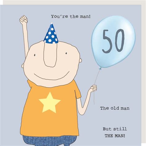 50th Birthday Party Card Boy 50 The Man Rosie Made A Thing