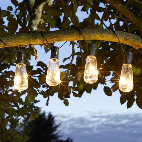 Solar Powered Festoon Lights Vintage Bulbs