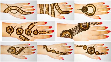 7 Most Beautiful Easy And Stylish Back Hand Mehndi Designs New Simple