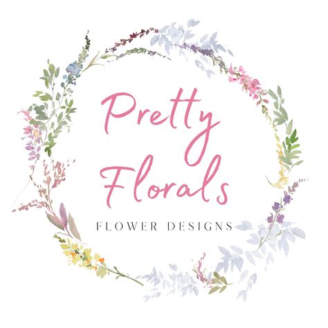 Pretty Floral Logo Design Flower Logo Watercolour Logo Etsy Uk