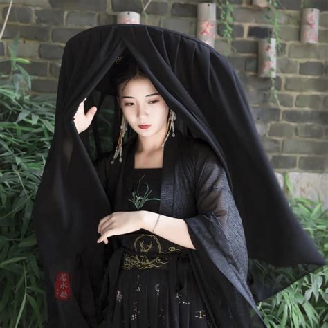 Chinese Ancient Cosplay Hanfu Bamboo Hat Traditional Handmade Swordsman Black Veil Hat For Women