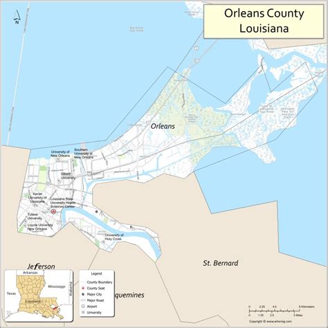 Orleans Parish Map Louisiana Where Is Located Cities Population Highways And Facts