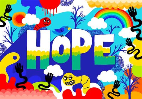 Colorful Hope Lettering Illustration 202031 Vector Art At Vecteezy
